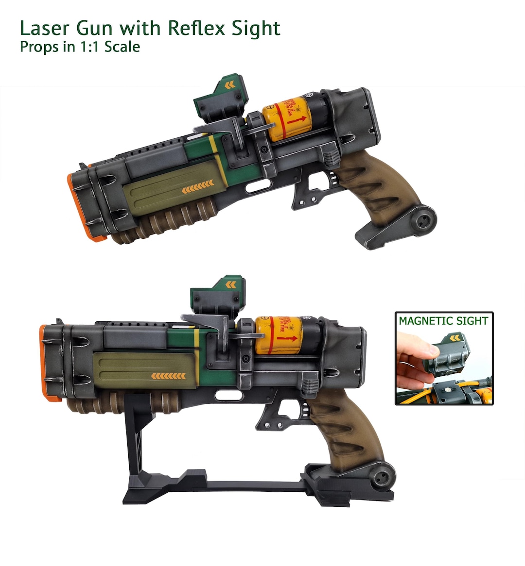 Fallout Inspired Laser Gun 1:1 Scale Collector's Item Cosplay Props ...