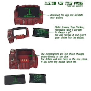 Fallout inspired PIPBOY 3000 Nuka Cola Version Prop in 1:1 scale / Cosplay Prop / Handmade / Unofficial / Fan-Art / Videogame Nerd Geek Gift image 5