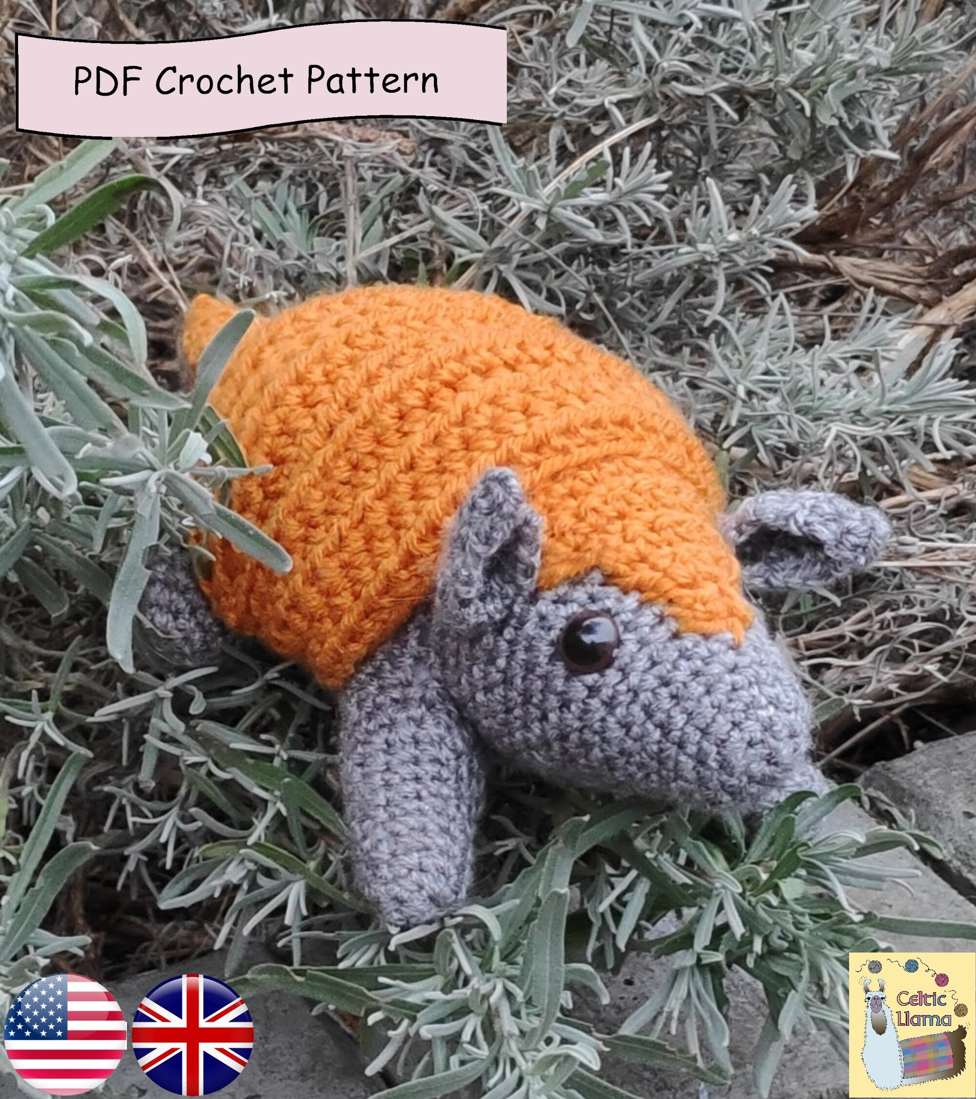 Armadillo Armadillo Crochet Pattern Crochet Pattern Crochet Etsy