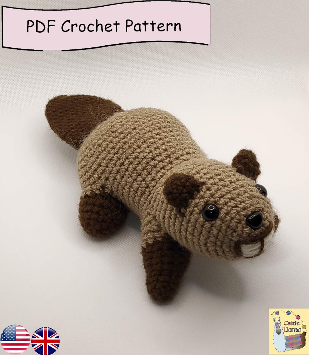 Crochet Beaver Beaver Crochet Pattern Crochet Pattern Etsy