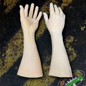 1 Pair -Latex Prop Hands - Unpainted - Unfilled