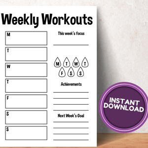 Workout Planner, Weight Loss Tracker, Workout Tracker, Fitness Journal, Weight Loss Planner, Fitness Plan, Workout Journal