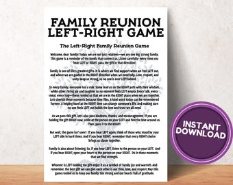 Family Reunion, Family Reunion Games, Family Reunion Bingo, Pass the Gift Game, Games Printable, Reunion Favors, 2025 Family