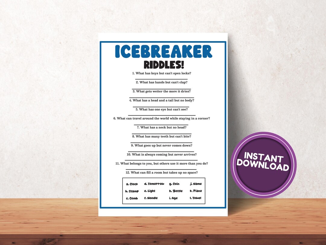 Icebreaker Games, Ice Breaker Games, Printable Fun, Work Activity for