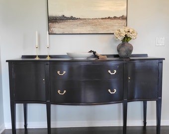 Sold*Do Not Purchase* Black Modern Vintage Mahogany Buffet Server