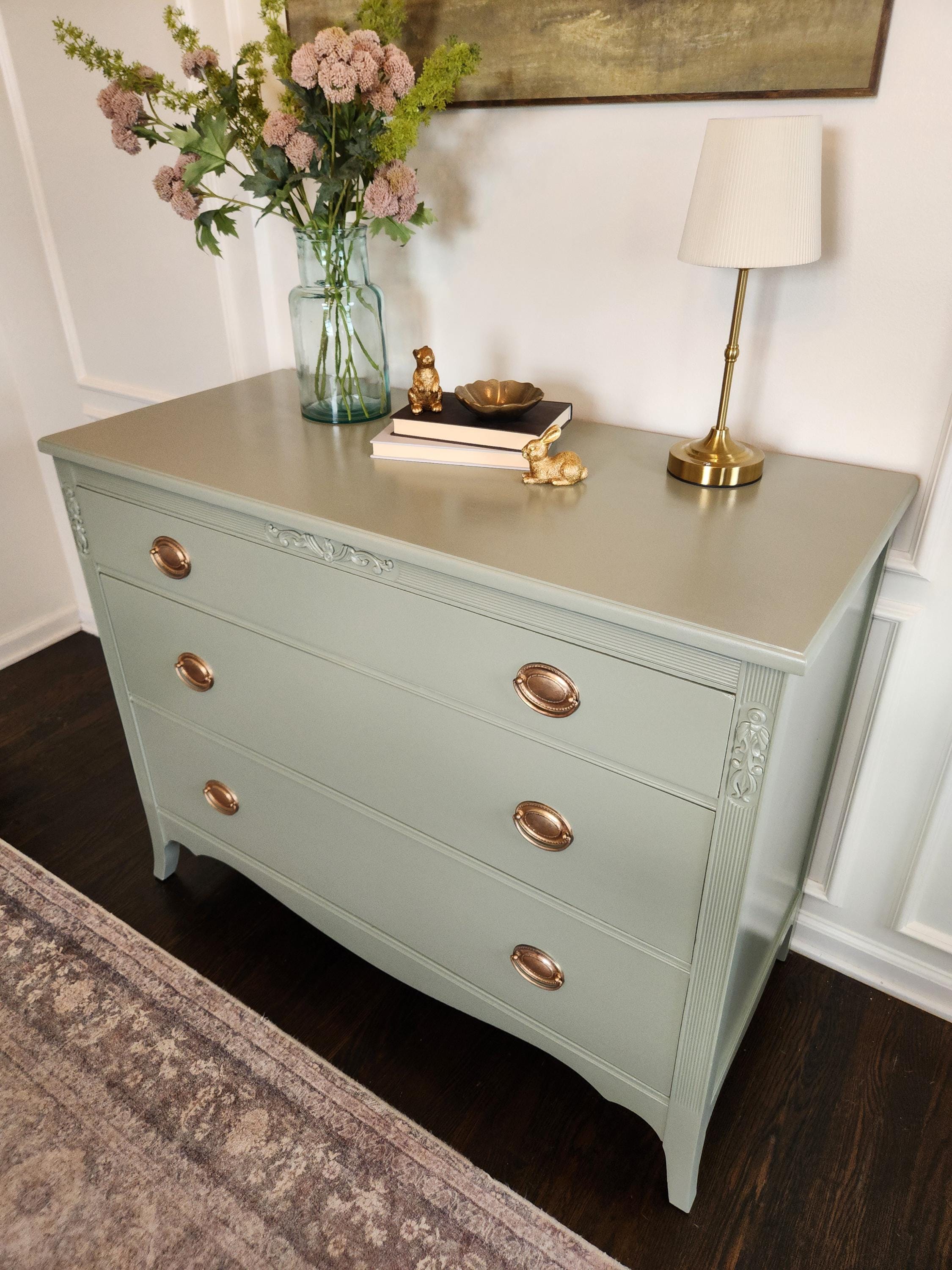 Sold* Do Not Purchase * Sage Green Vintage Chest of Drawers - Etsy