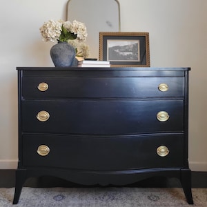 SOLD* Do Not Purchase* Vintage Antique-style Black Dresser