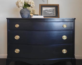 SOLD* Do Not Purchase* Vintage Antique-style Black Dresser