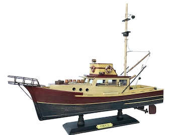 Jaws “Orca" Model Wooden Fishing Boat 15" Nautical