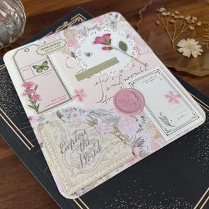Kobo Libra Colour | Kindle Oasis-insats utskrivbar | Digital nedladdning | Dekor | Rosa vårblomma | Tillbehör | jayemslibrary