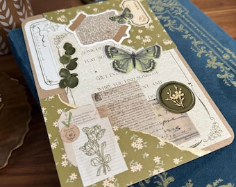 Kindle Case Insert | Digital Download | Printable | jayemslibrary | Kindle Paperwhite Signature | Butterfly| Accessory | Green Decor Floral