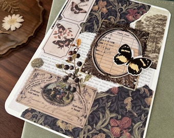 Kindle Case Insert Printable | Digital Download | Floral Decor | Kindle Paperwhite Signature | Gothic Theme | Vintage Aesthetic | Dark Vibe