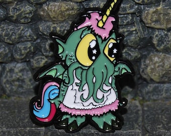 Cosplay Cthulhu Unicorn Enamel Pin