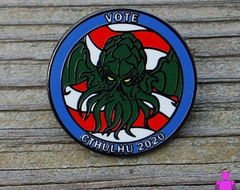 Cthulhu 2020 Voter Enamel Pin