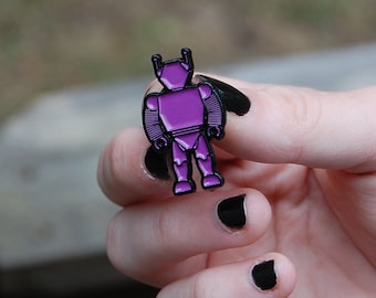 Grape Robot Soft Enamel Pin