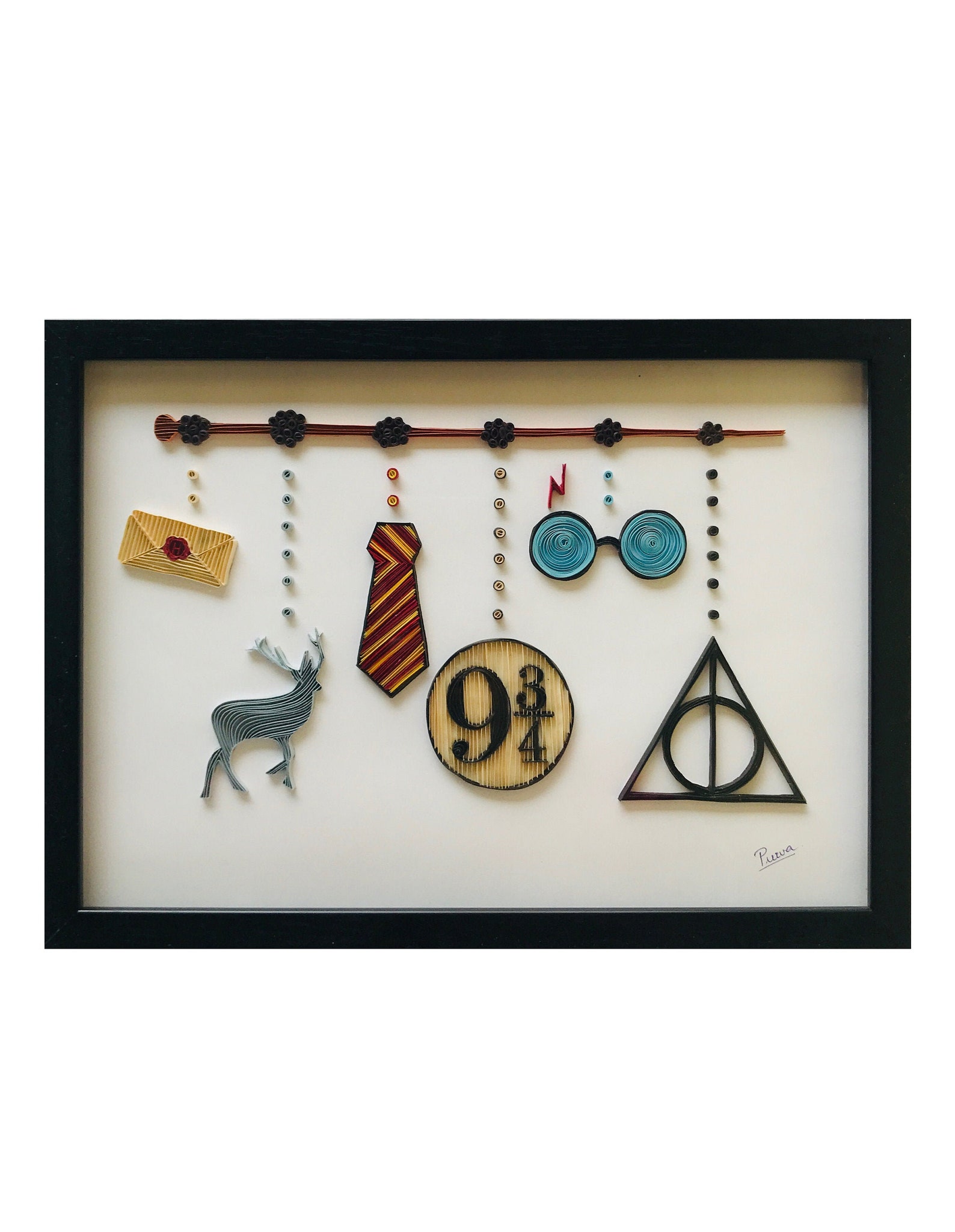 Harry Potter Quilling Wall Art Hogwarts Letter Animagus Etsy