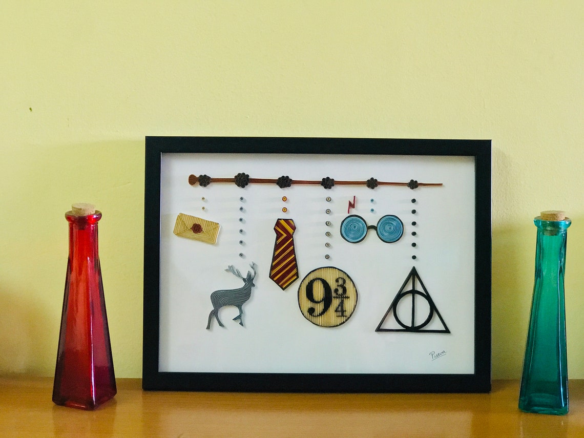Harry Potter Quilling Wall Art Hogwarts Letter Animagus Etsy