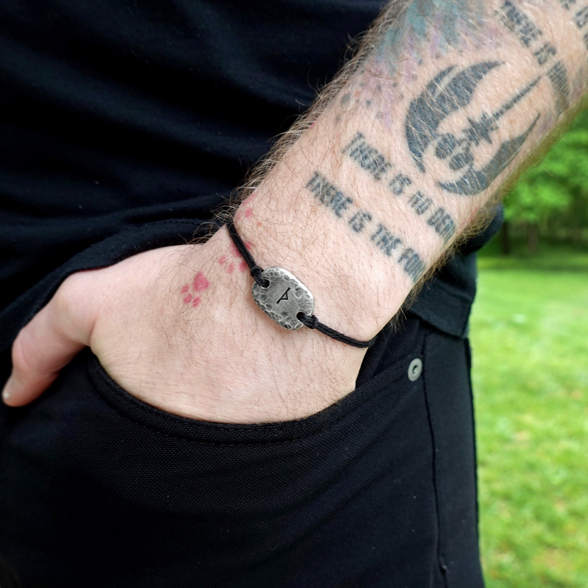 Rune Bracelet, Elder Futhark Norse Runic, Viking String Bracelet, Adj…