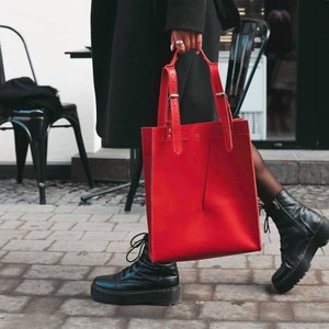 Real Leather Tote Bag, Personalized Tote Bag For Women, Handmade Tote Bag, Soft Leather Bag