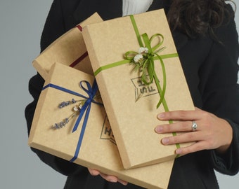 Paper Gift Box, Paper Gift Bag, Kraft Paper, Sustainable Packaging from Recycled Paper