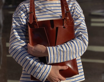 Bolso de cuero real, bolso de hombro, tote suave personalizado