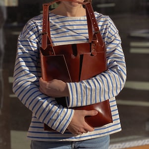 Real Leather Handbag, Shoulder Bag, Personalized Soft Tote