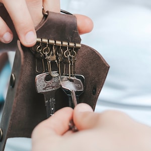 Leder Schlüsselanhänger Beutel Brieftasche für Frau, Geschenke für die beste Freundin weiblich