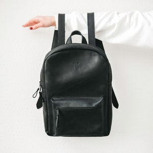 Urban Leather Rucksack, Everyday Leather Backpack for Men, Practical Rucksack for Laptop, Books and Files image 3