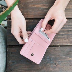 Pink Leather Wallet, Nurse Gift Box, Roommate Gift,  High school graduation gift for her