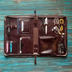 Personalized Leather Binder, Planner for Man