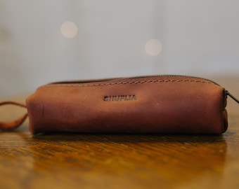 Vintage Leather Key Holder & Coin Pouch, Stylish Storage Solution