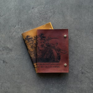 Diario dell'anniversario in pelle, taccuino di carta Kraft personalizzato