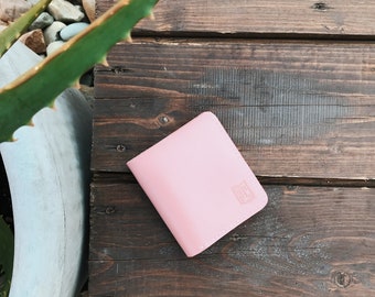 Handmade Pink Leather Wallet, Nurse Gift Box, Roommate Gift, High school graduation gift for her