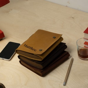 Kraft Notebook, Leather Refillable Journal works well as Habit Tracker, Gratitude Journal, Student or Goal Planner image 8