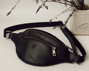 Leather Fanny Pack, Handmade Hip Bag, Personalised Waist Bag