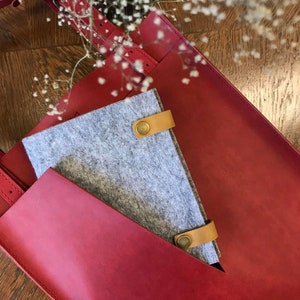 Diário de feltro personalizado com papel Kraft recarregável, caderno artesanal de lã, presente de aniversário