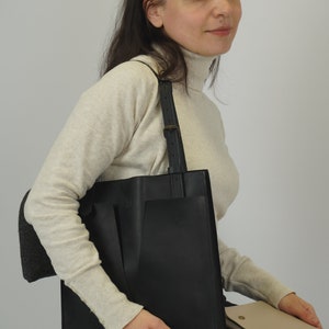 Personalized Leather Tote, Laptop Office Bag for Women, Teacher Appreciation Gift
