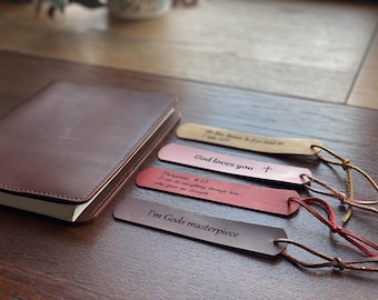 Bladwijzer voor bijbel, aangepaste gepersonaliseerde leren bijbel, cadeau God ouder