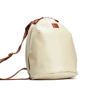 Uniquely Designer Backpack for Women, Handmade Leather Rucksack, Christmas Gift image 5