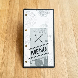 Couvertures de menu en cuir, chemise de menu personnalisée personnalisée, livre de menus de restaurant, couverture de menu de café-bar, chemise de menu, couverture rigide pour pages de menu