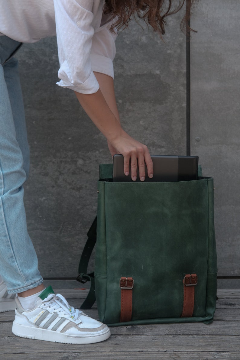 Backpacks, Boho City Hipster Backpack, Leather Back Pack image 6