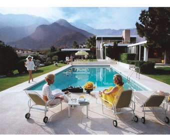 Original Slim-Aarons Poolside Gossip Fotodruck 40 "x 30""