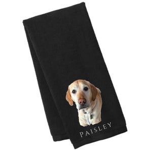 Personalize Golf Towel Gifts for Dog Lovers Custom Pet Gift Golfing Towel Fathers Day Gift for Him