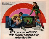 1971 Original Vintage RCA Victor XL-100 Television Magazine Ad