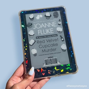 Chunky Holographic E-Reader Skin, Kindle Paperwhite removable adhesive skin holographic kindle decal, sparkly kindle decal, kindle basic