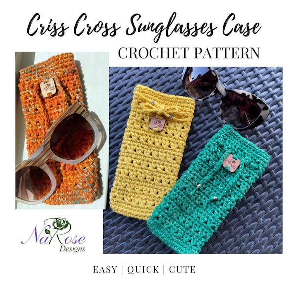 Criss Cross Sunglasses Crochet Pattern, Digital Download ONLY