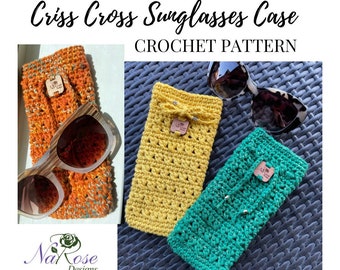 Criss Cross Sunglasses Crochet Pattern, Digital Download ONLY