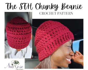 Wzór na czapkę STH Chunky Beanie, szydełkowa, dla początkujących, unisex