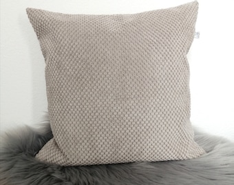 Funda de almohada de 40 x 40 cm, terciopelo gofrado.