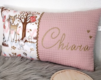 Regalos personalizados, almohadas personalizadas, animales del bosque boho